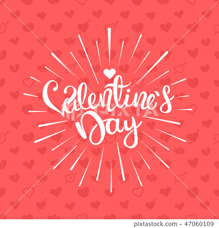 Valentines greeting card. Vector illustration 47060109