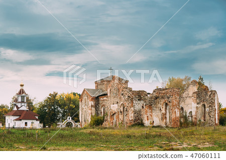 Begoml, Vitsebsk Region, Belarus. Old Ruins Of All Saints Church Begoml, Vitsebsk Region, Belarus. Old Ruins Of All Saints Church 47060111