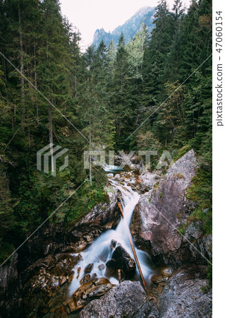 Tatra National Park, Poland. Waterfall Wodogrzmoty Mickiewicza I Tatra National Park, Poland. Waterfall Wodogrzmoty Mickiewicza I 47060154