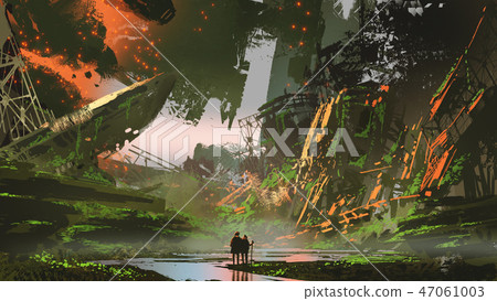 we arrived in overgrown city 47061003