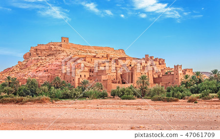 Kasbah Ait Ben Haddou in the Atlas Mountains of Morocco. UNESCO World Heritage. 47061709