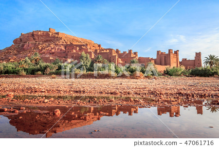 Kasbah Ait Ben Haddou in the Atlas Mountains of Morocco. UNESCO World Heritage. 47061716