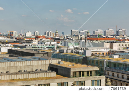 Berlin cityscape from Reichstag roof, Germany. 47061789