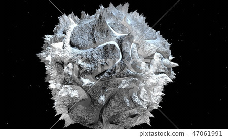 3d render of abstract planet surface. Very detailed sci fi or science fiction background in 3d render of abstract planet surface. Very detailed sci fi or science fiction background in 47061991