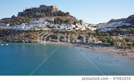 Cityscape of Lindos, Greece 47062850