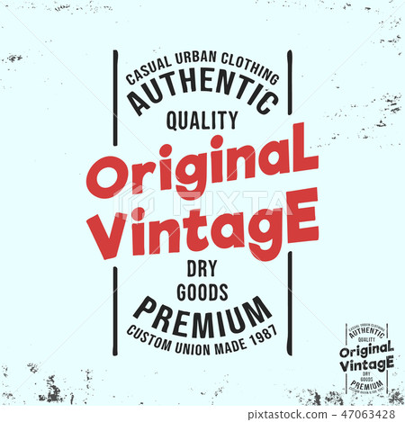 Original vintage stamp for badge, applique, label t-shirt, jeans, casual wear 47063428