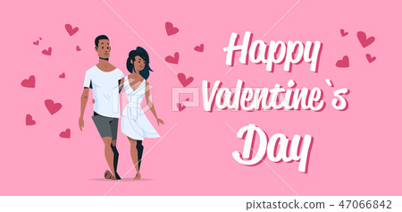 Couple In Love Happy Valentines Day Concept... - Stock Illustration ...