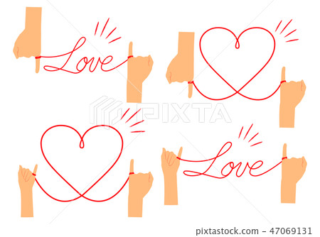 紅色螺紋例證集合 47069131