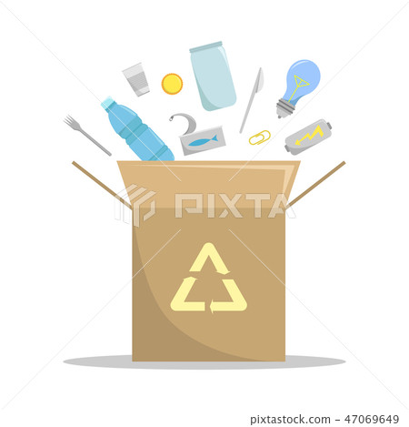 illustration about the industry of waste recycling 47069649