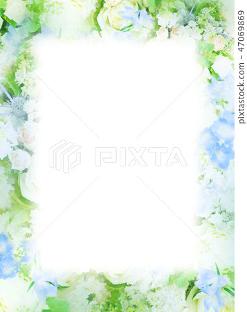 背景- 花- 春- 夏- 清爽- 框架-插圖素材[47069869] - PIXTA圖庫