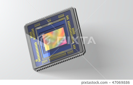 Smartphone camera sensor isolated on white Smartphone camera sensor isolated on white 47069886