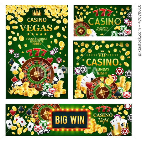 Casino poker gambling game with roulette and dices 47070010