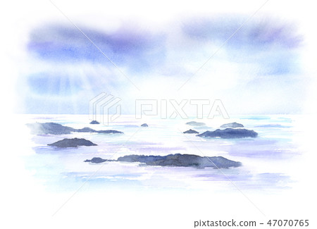 Setouchi islands watercolor Setouchi islands watercolor 47070765