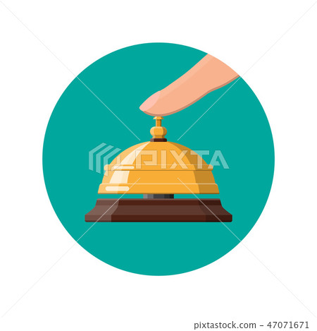 Golden service bell and hand 47071671