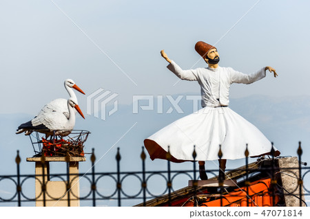 Object of stork and mevlana doll Object of stork and mevlana doll 47071814