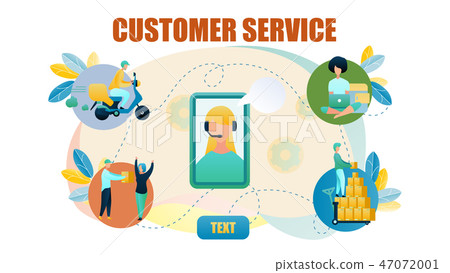 Banner Illustration Customer Service Online Store Banner Illustration Customer Service Online Store 47072001