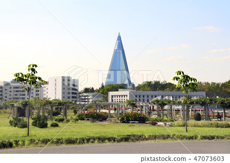 City garden in Pyongyang, North Korea 47073603