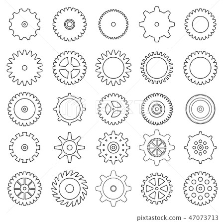 Set of gear icons 47073713