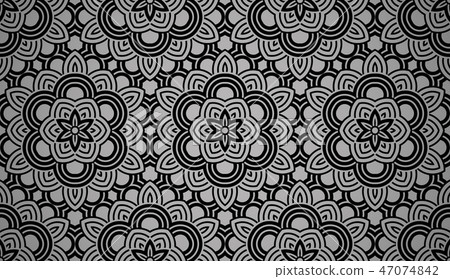 Flower geometric pattern. Seamless background. Flower geometric pattern. Seamless background. 47074842
