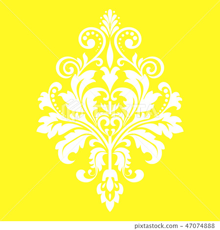 Damask graphic ornament. Floral design element.  47074888
