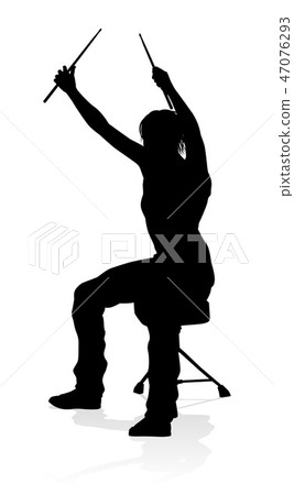 Musician Drummer Silhouette Musician Drummer Silhouette 47076293
