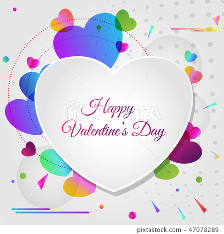 Vector abstract greeting card for Valentines Day - Stock Illustration ...