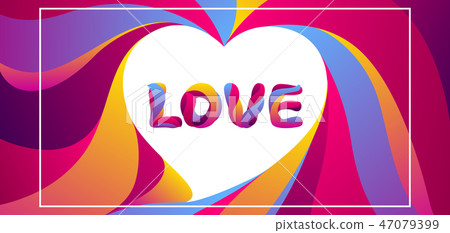 Happy Valentine Day greeting card. 47079399