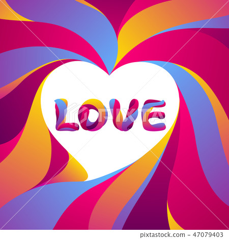 Happy Valentine Day greeting card. 47079403