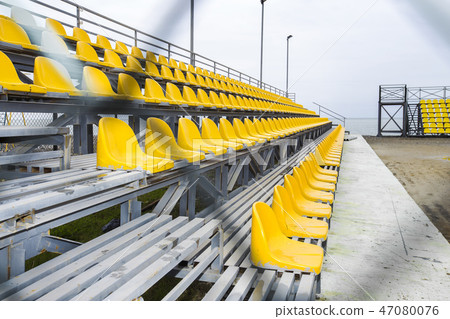 Sports benches at stadium Sports benches at stadium 47080076