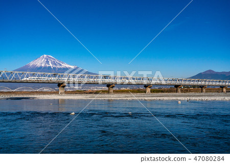 Shizuoka Prefecture Shinkansen and Mt. Fuji 47080284