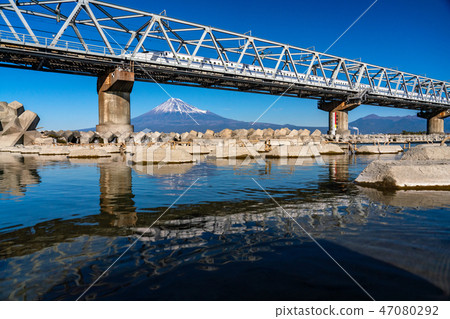 Shizuoka Prefecture Shinkansen and Mt. Fuji 47080292