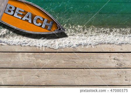 Beach and sea vacation Background with copy space Beach and sea vacation Background with copy space 47080375