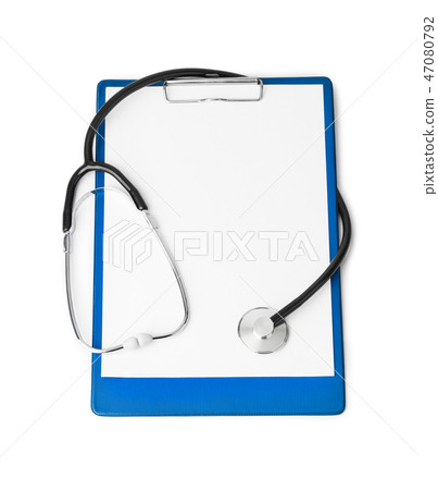 Medical clipboard and stethoscope Medical clipboard and stethoscope 47080792