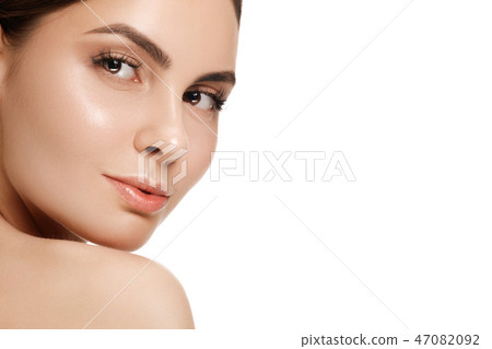 Beautiful Girl face. Perfect skin Beautiful Girl face. Perfect skin 47082092