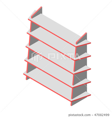 Empty showcase. 3d Vector illustration. Empty showcase. 3d Vector illustration. 47082499