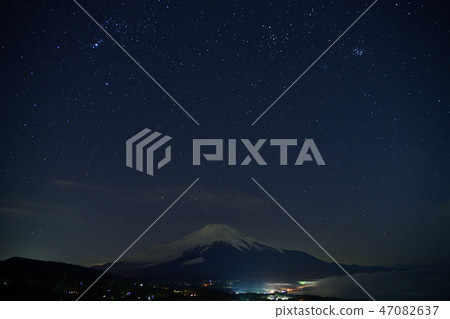Wish to the stars Mt. Fuji from Lake Yamanaka 47082637