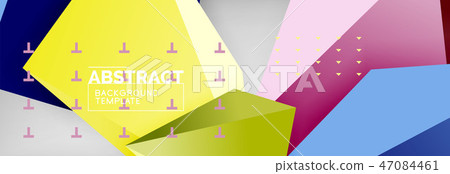 Bright colorful triangular poly 3d composition, abstract geometric background, minimal design Bright colorful triangular poly 3d composition, abstract geometric background, minimal design 47084461