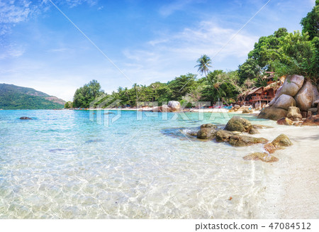 Panorama of asian paradise beach in Thailand 47084512