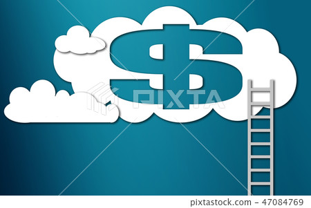 Stairway lead to with dollar sign Stairway lead to with dollar sign 47084769