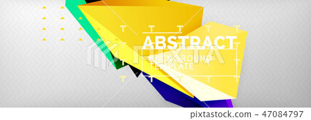 Triangles polygonal background, vector 3d poly template Triangles polygonal background, vector 3d poly template 47084797