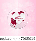 Happy Valentine's Day On a pink background 47085019