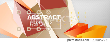 3d polygonal shape geometric background, triangular modern abstract composition 47085223