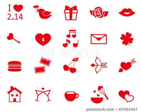 Valentine icon mark material 47085487