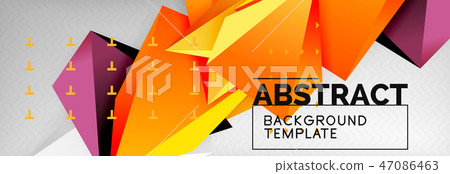 Bright colorful triangular poly 3d composition, abstract geometric background, minimal design Bright colorful triangular poly 3d composition, abstract geometric background, minimal design 47086463