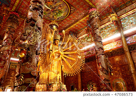 The images of Guanyin,Chinese god 47086573