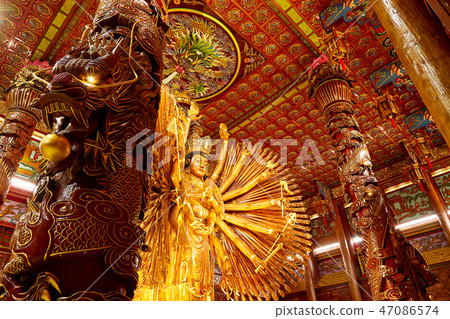 The images of Guanyin,Chinese god 47086574