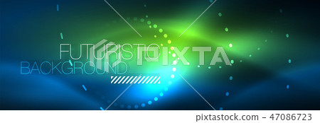Glowing neon circle line dots, round line design, abstract style on black background. Neon abstract Glowing neon circle line dots, round line design, abstract style on black background. Neon abstract 47086723