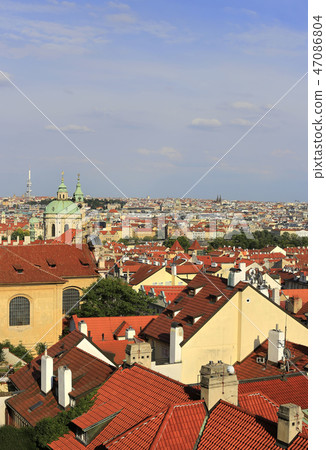 Beautiful aerial view of old Prague 47086804