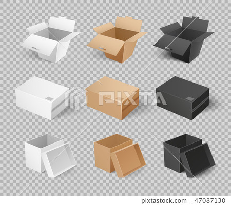 Mockups Cardboards Delivery Packs Realistic Design Mockups Cardboards Delivery Packs Realistic Design 47087130