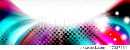 Smooth liquid blur wave background, color flow concept, illustration 47087364
